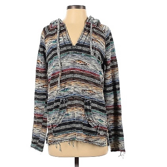 Tech Styles Sweaters - Tech Styles Surf Sportswear Fringe Hoodie | SIZE S